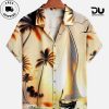 Coconut Tree Sunset Landscape Short Sleeve Hawaiian Shirt