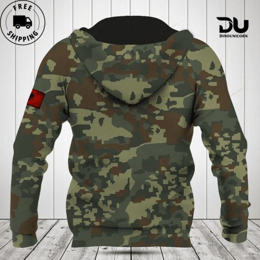 Customize Albania Coat Of Arms Camouflage Hoodie