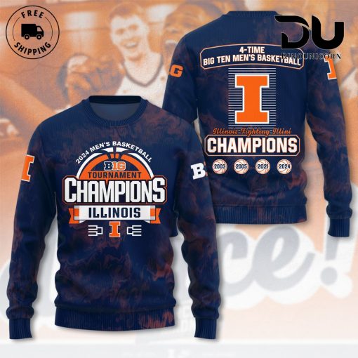 Illinois Fighting Illini Men’S Basketball 3D Sweater