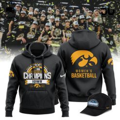 Iowa Hawkeyes Women’s Basketball B1G Tournament Champions Hoodie Unisex –  Black