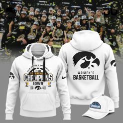 Iowa Hawkeyes Women’s Basketball B1G Tournament Champions Hoodie Unisex –  White