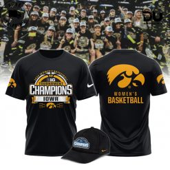 Iowa Hawkeyes Women’s Basketball B1G Tournament Champions T-shirt Unisex – Black