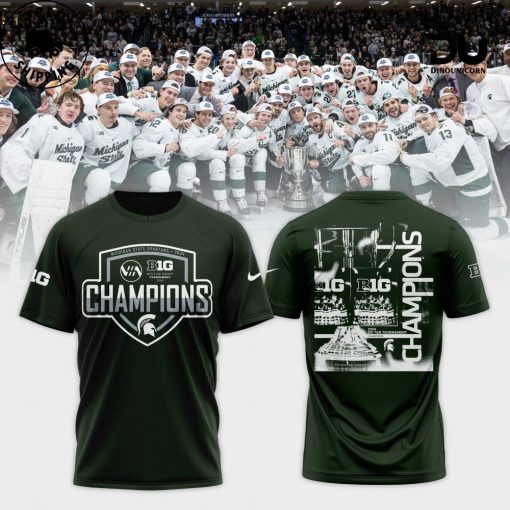 Michigan State Spartans 2024 Big Ten Men’S Ice Hockey Conference Tournament Champions T-Shirt