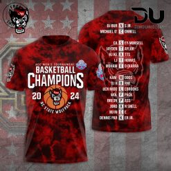 Players Of The NC State Wolfpack Men’S Basketball 2024 3D T-Shirt