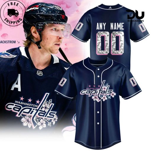 NHL Washington Capitals Cherry Blossom Baseball Jerseys