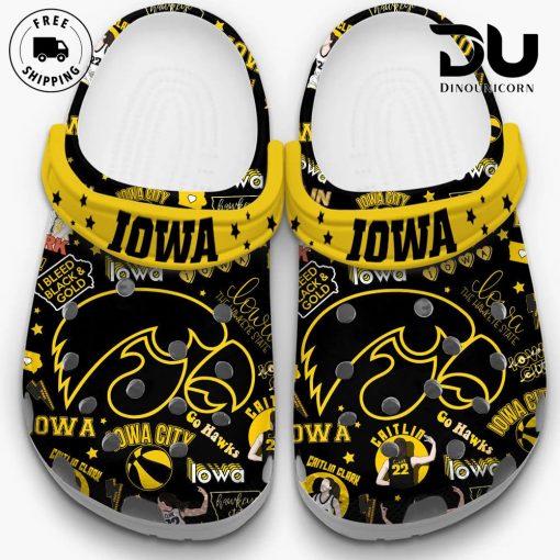 Iowa Hawkeyes 2024 B1G Women’s Basketball Champions Crocs