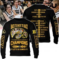 Iowa Hawkeyes 2024 B1G Women’s Basketball Champions Sweater