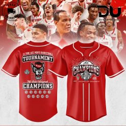 NC State Wolfpack 2024 ACC Men’s Basketball Conference Tournament Champions Jersey