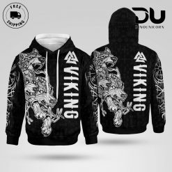 Viking Wolf With Walknut 3D Hoodie